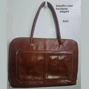 BIRELLO Italian leather briefcase